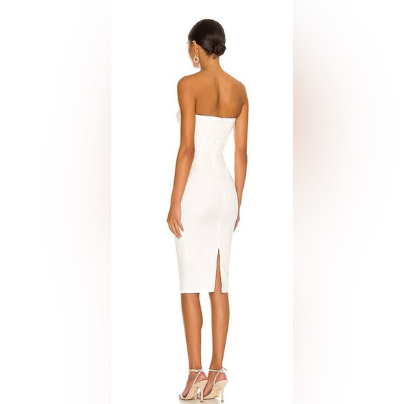 REVOLVE More to Come - Sophia Strapless Midi Dress in White (XS) - Picture 3 of 5